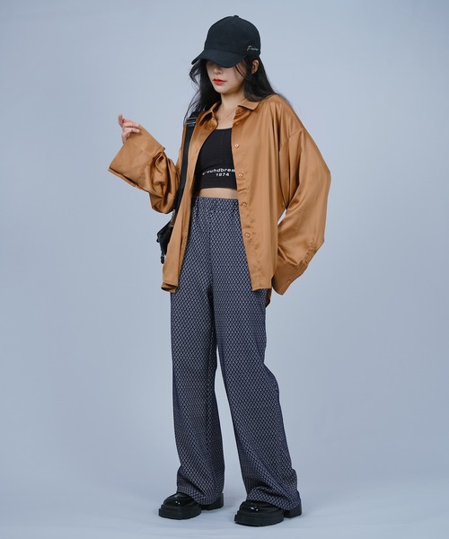 DURAS（デュラス）の「ダブルジャカード総柄パンツ（その他パンツ・レディース・ブラック/ネイビー/イエロー・MEDIUM/SMALL）」の16枚目の写真