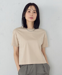ボックスシルエット クロップド丈Tシャツ