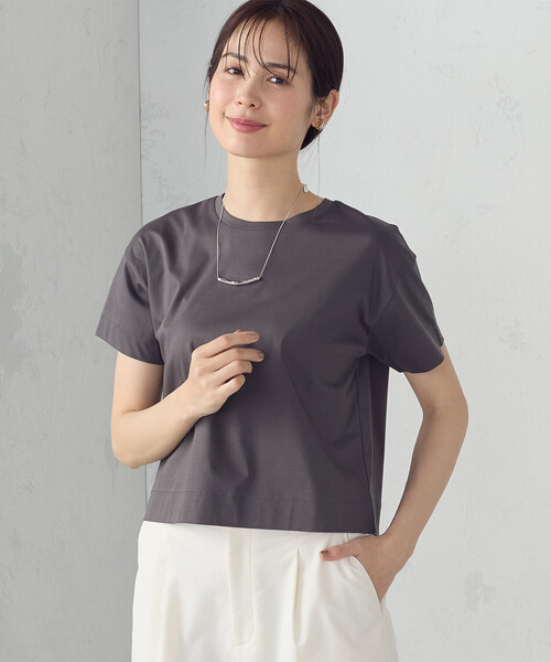 セール】ボックスシルエット クロップド丈 Tシャツ（Tシャツ