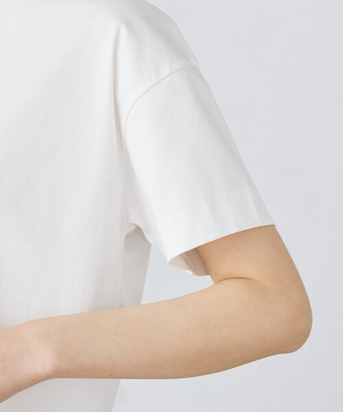 COMME CA ISM（コムサイズム）の「ボックスシルエット　クロップド丈Ｔシャツ（Tシャツ/カットソー・レディース・ネイビー/チャコール/ライトグレー/ベージュ/ブラック/ホワイト・LARGE/MEDIUM）」の18枚目の写真