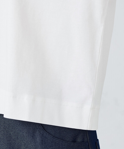 COMME CA ISM（コムサイズム）の「ボックスシルエット　クロップド丈Ｔシャツ（Tシャツ/カットソー・レディース・ネイビー/チャコール/ライトグレー/ベージュ/ブラック/ホワイト・LARGE/MEDIUM）」の19枚目の写真