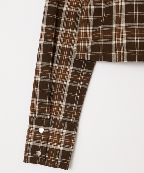 BEEDEN（ビーデン）の「COMPACT ZIP UP CHECK SHIRT（シャツ/ブラウス・レディース・ネイビー/ブラウン・FREE）」の20枚目の写真