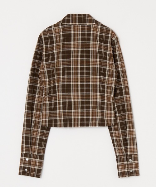 BEEDEN（ビーデン）の「COMPACT ZIP UP CHECK SHIRT（シャツ/ブラウス・レディース・ネイビー/ブラウン・FREE）」の22枚目の写真