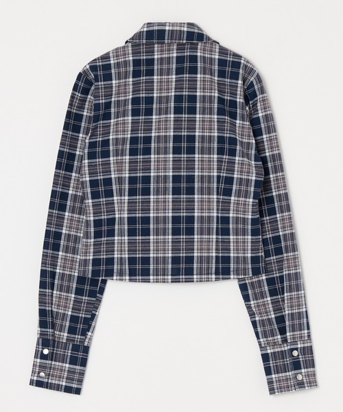 BEEDEN（ビーデン）の「COMPACT ZIP UP CHECK SHIRT（シャツ/ブラウス・レディース・ネイビー/ブラウン・FREE）」の10枚目の写真