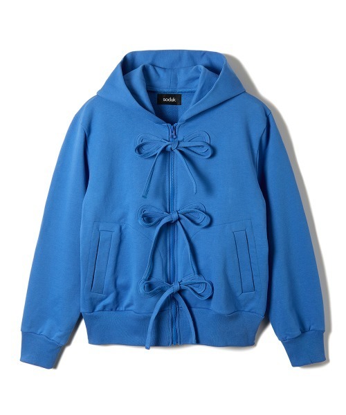 トップス soduk ribbon zip hoodie ribbon zip hoodie（パーカー）｜soduk（スドーク）の