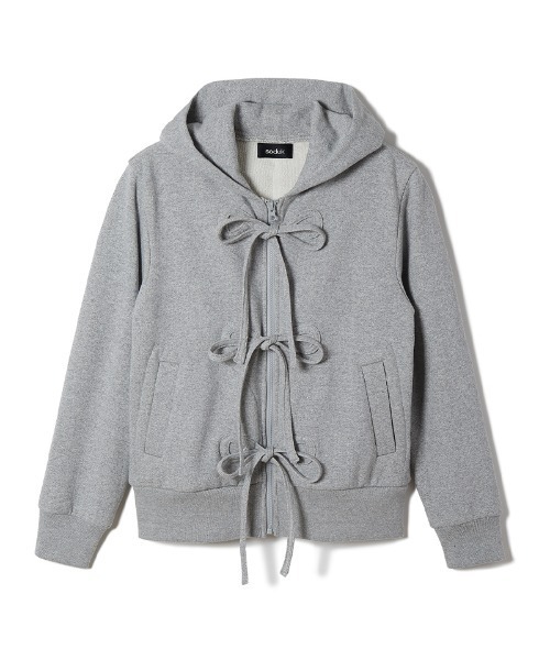トップス soduk ribbon zip hoodie ribbon zip hoodie（パーカー）｜soduk（スドーク）の