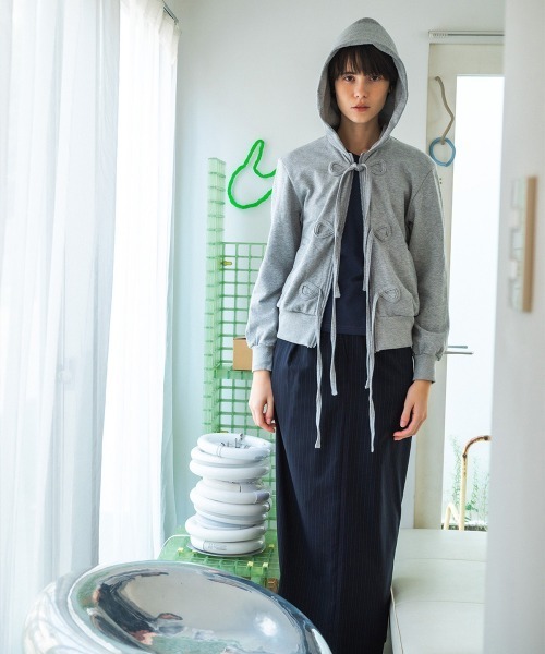 soduk（スドーク）の「【soduk】26SS新作 ribbon zip hoodie / リボン