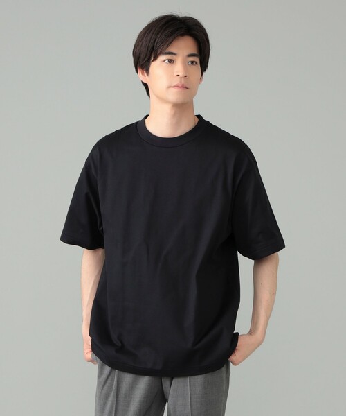 BEAMS F（ビームスエフ）の「コーコランコットン ショートスリーブ クルーネック コンフォートフィット Tシャツ（Tシャツ/カットソー・メンズ・ブラック/ナチュラル/ホワイト/チャコールグレー・M/L/XL/S）」の2枚目の写真