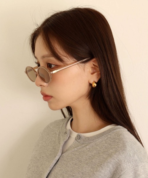 セール】【UVカット】 オーバルフレーム サングラス（サングラス