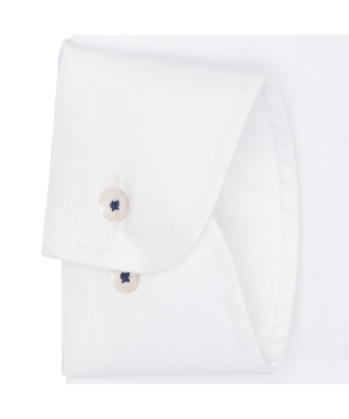 TOKYO SHIRTS(トウキョウシャツ)の「【透け防止】 形態安定ノンアイロン ワイド 長袖ビジネスワイシャツ(ビジネスシャツ・メンズ・ホワイト・首回り39cm-裄丈80cm/首回り39cm-裄丈84cm/首回り41cm-裄丈82cm/首回り41cm-裄丈86cm/首回り42cm-裄丈82cm/首回り42cm-裄丈86cm/首回り43cm-裄丈86cm/首回り37cm-裄丈80cm/首回り37cm-裄丈84cm/首回り43cm-裄丈82cm)」の4枚目の写真