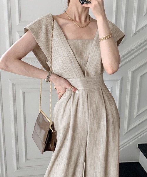 ESTNATION スクエアネック オールインワン ESTNATION スクエアネック オールインワン