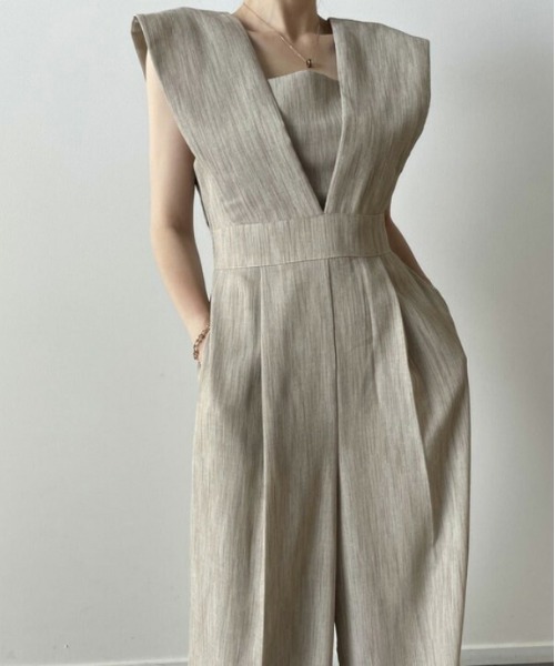 ESTNATION スクエアネック オールインワン ESTNATION スクエアネック オールインワン