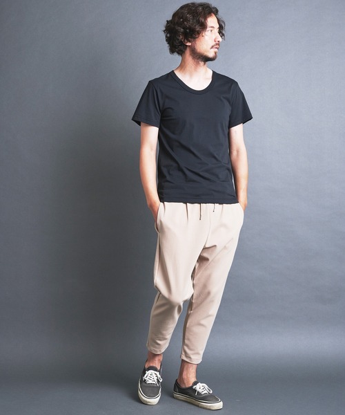 Magine(マージン)の「SUPIMA CTN BASIC U/N TEE S/S:スーピマコットン ベーシック Uネック 半袖 TEE シャツ(Tシャツ/カットソー・メンズ・チャコールグレー/パープル/ベージュ/ブラック/ホワイト・44/48/46)」の9枚目の写真