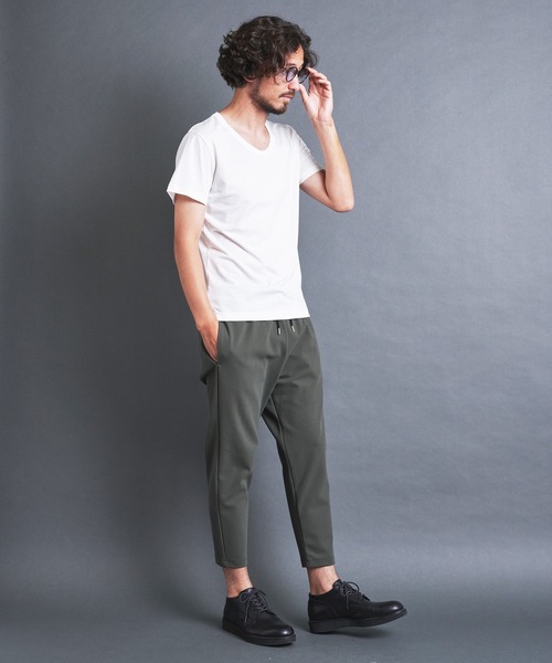 Magine(マージン)の「SUPIMA CTN BASIC U/N TEE S/S:スーピマコットン ベーシック Uネック 半袖 TEE シャツ(Tシャツ/カットソー・メンズ・チャコールグレー/パープル/ベージュ/ブラック/ホワイト・44/48/46)」の12枚目の写真