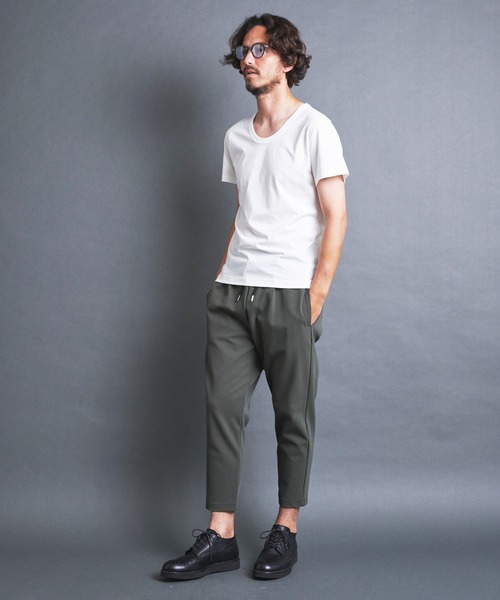 Magine(マージン)の「SUPIMA CTN BASIC U/N TEE S/S:スーピマコットン ベーシック Uネック 半袖 TEE シャツ(Tシャツ/カットソー・メンズ・チャコールグレー/パープル/ベージュ/ブラック/ホワイト・44/48/46)」の13枚目の写真