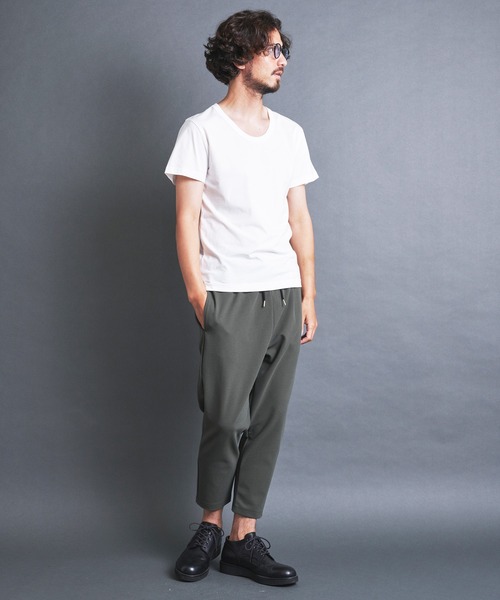 Magine(マージン)の「SUPIMA CTN BASIC U/N TEE S/S:スーピマコットン ベーシック Uネック 半袖 TEE シャツ(Tシャツ/カットソー・メンズ・チャコールグレー/パープル/ベージュ/ブラック/ホワイト・44/48/46)」の15枚目の写真