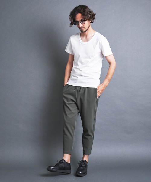 Magine(マージン)の「SUPIMA CTN BASIC U/N TEE S/S:スーピマコットン ベーシック Uネック 半袖 TEE シャツ(Tシャツ/カットソー・メンズ・チャコールグレー/パープル/ベージュ/ブラック/ホワイト・44/48/46)」の6枚目の写真