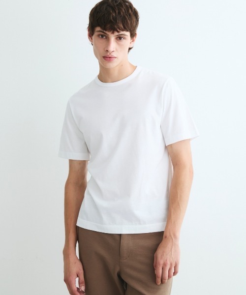 three dots（スリードッツ）の「サンデッドジャージー クルーネックTシャツ New James（Tシャツ/カットソー・メンズ・ダークオリーブ/ブラウン系その他・LARGE/X-LARGE/SMALL/MEDIUM）」の8枚目の写真