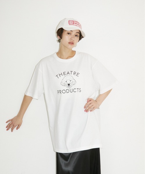 THEATRE PRODUCTS（シアタープロダクツ）の「DOGイラストプリントTシャツ（Tシャツ/カットソー・レディース・ホワイト/ブラック・FREE）」の9枚目の写真