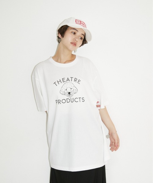 THEATRE PRODUCTS（シアタープロダクツ）の「DOGイラストプリントTシャツ（Tシャツ/カットソー・レディース・ホワイト/ブラック・FREE）」の6枚目の写真