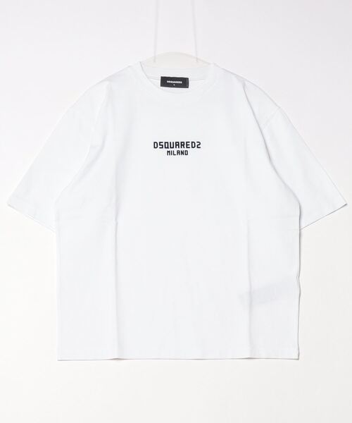 DSQUARED2(ディースクエアード)の「Loose Fit Tee Logo/0261(Tシャツ/カットソー・メンズ・ホワイト/ブラック・L/XL/S/M)」の1枚目の写真