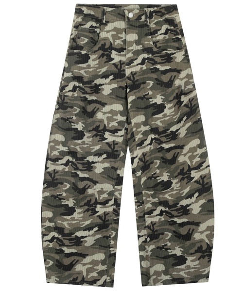 パンツ marjour TUCK DENIM Z)【BLINGLEADS】CURVE DENIM PANT/ｶｰﾌﾞﾃﾞﾆﾑﾊﾟﾝﾂ/JNF24100