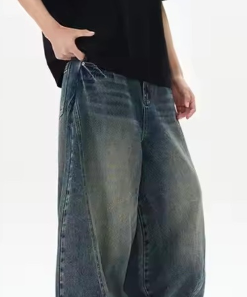 デニム・ジーパン Giambattista Valli Giambattista Valli Cotton Jeans WILFRIED BELL BOTTOM JEANS IN DISTRESSED BLUE - Man