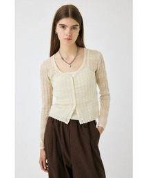 MOUSSY | SHEER BORDER カーディガン(カーディガン/ボレロ)