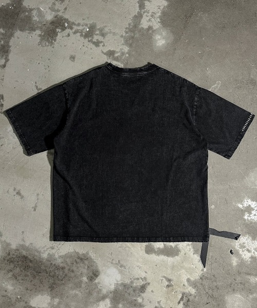 A'GEM/9 天使デザイン Tシャツ ブラック A'GEM/9 × .kom『Harsh and Cruel/ハーシュアンドクルーエル