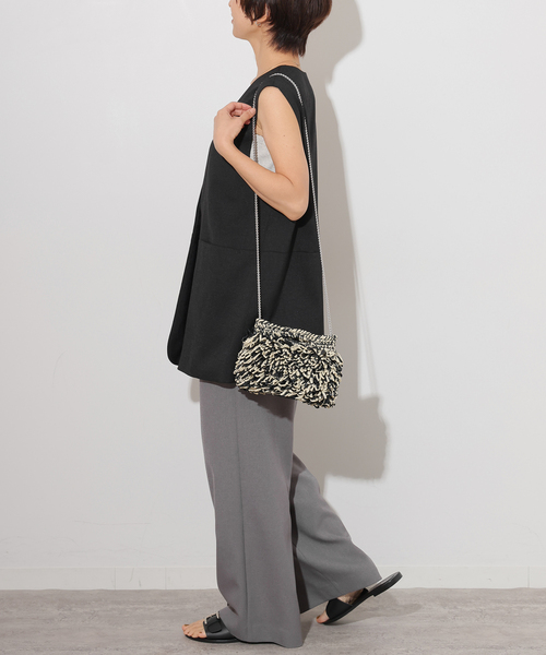 JOURNAL STANDARD relume（ジャーナルスタンダード　レリューム）の「《追加2》ノーカラージレ（ベスト・レディース・ベージュ/ブラック・FREE）」の9枚目の写真