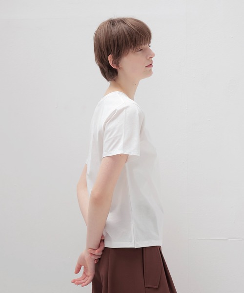 DRESSLAVE(ドレスレイブ)の「glitter Bonne journee T-shirt(グリッターロゴ半袖Tシャツ)(Tシャツ/カットソー・レディース・ホワイト・38)」の14枚目の写真