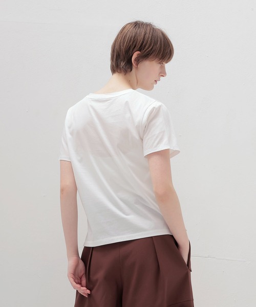 DRESSLAVE(ドレスレイブ)の「glitter Bonne journee T-shirt(グリッターロゴ半袖Tシャツ)(Tシャツ/カットソー・レディース・ホワイト・38)」の15枚目の写真