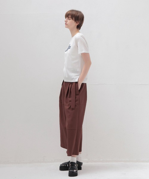 DRESSLAVE(ドレスレイブ)の「glitter Bonne journee T-shirt(グリッターロゴ半袖Tシャツ)(Tシャツ/カットソー・レディース・ホワイト・38)」の6枚目の写真