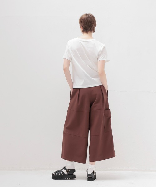 DRESSLAVE(ドレスレイブ)の「glitter Bonne journee T-shirt(グリッターロゴ半袖Tシャツ)(Tシャツ/カットソー・レディース・ホワイト・38)」の7枚目の写真