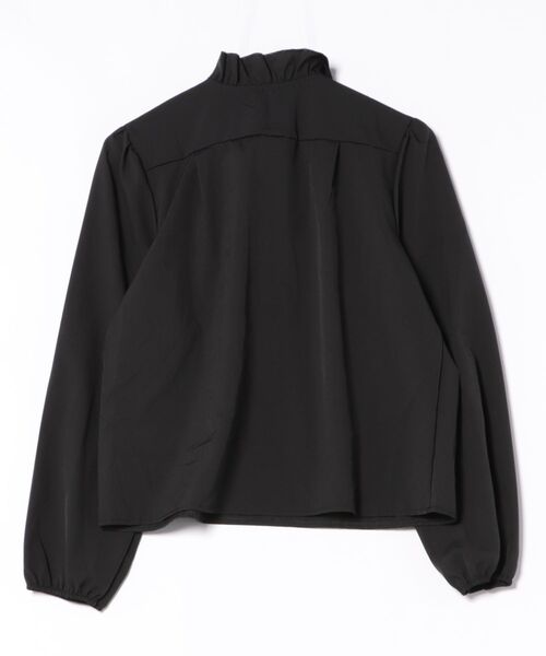 BLANC FICELLE(ブランフィセル)の「フリル リボン シャツ(シャツ/ブラウス・レディース・ブラック/ホワイト・S/M/L)」の5枚目の写真