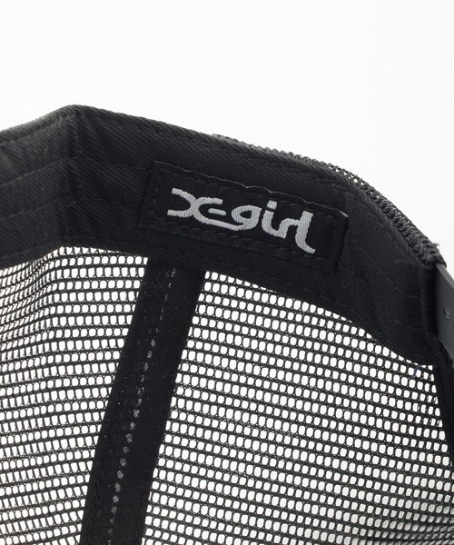 X-girl（エックスガール）の「METALLIC LOGO 6PANEL MESH CAP（キャップ・レディース・ブラック/カモフラージュ/ベージュ・ONE SIZE）」の17枚目の写真