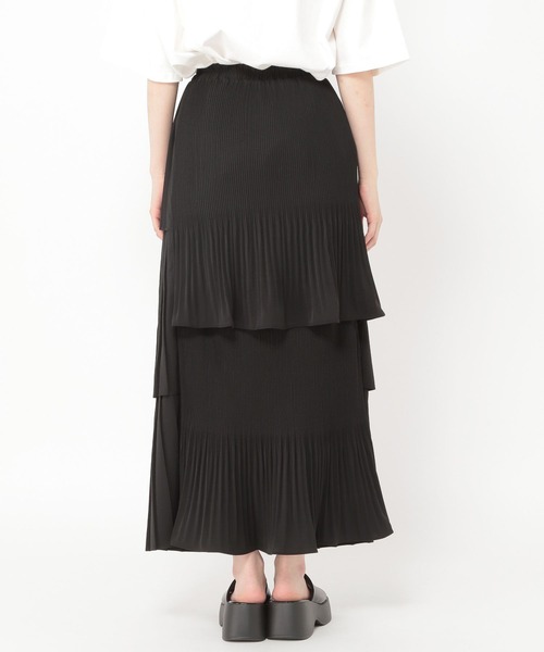 STUDIOUS　ステュディオス　コンビサテンプリーツスカート（ベージュ）１ Super Stretch Tight Skirt(1 OFF WHITE): STUDIOUS: WOMENS