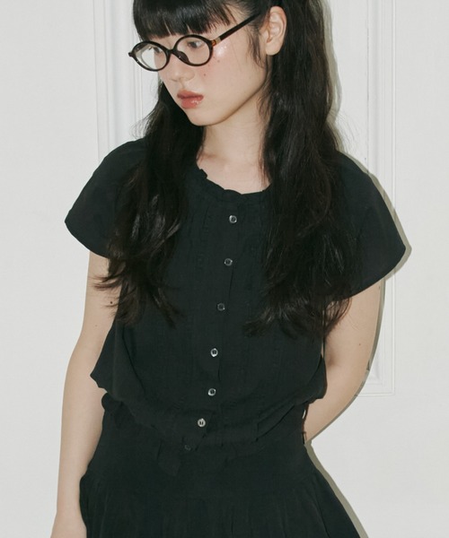 GIUNON フリルラインパフブラウス frill line puff blouse / フリルラインパフブラウス（シャツ