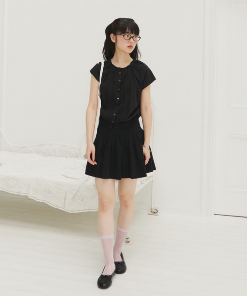 ブラウス シャツ frill line puff blouse / フリルラインパフブラウス レディース GIUNON ブラウス シャツ frill line puff blouse / フリルライン