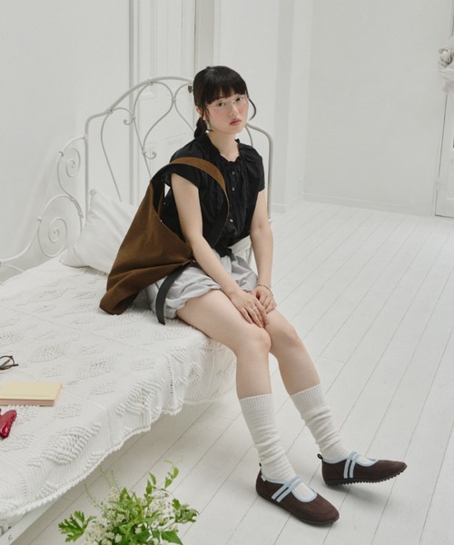 GIUNON（ジウノン）の「frill line puff blouse / フリルライン