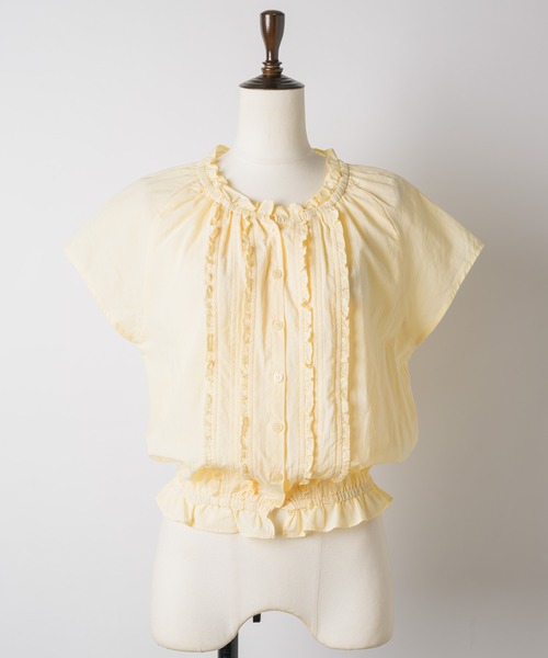 ブラウス シャツ frill line puff blouse / フリルラインパフブラウス レディース GIUNON ブラウス シャツ frill line puff blouse / フリルライン