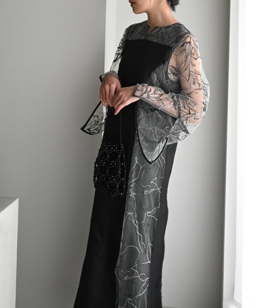 willfully オケージョンドレス　ワンピース　ウィルフリー dot tulle sheer mermaid OP（ワンピース）｜WILLFULLY（ウィル