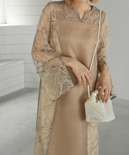 sheer tulle embroidery panel OP（ワンピース）｜WILLFULLY