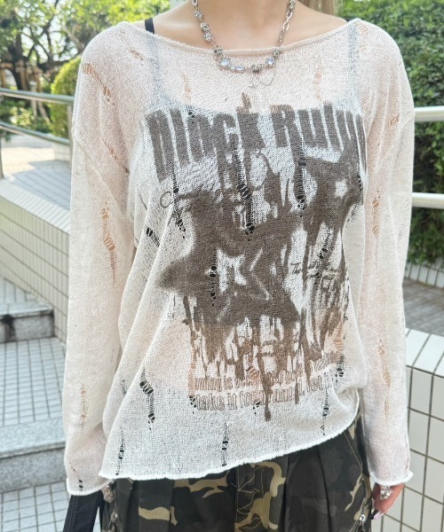 THETOE ザ トゥーSHOREDITCH DAMAGE KNIT ホワイト Shoreditch Damage Knit – THE TOÉ