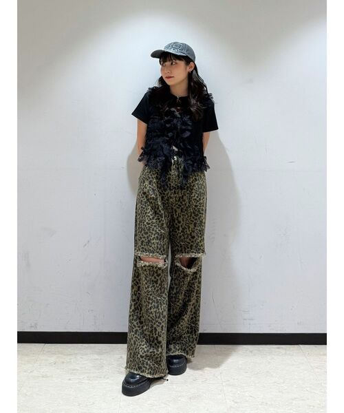 jouetie（ジュエティ）の「ラッフルフリルシアージレ（ベスト・レディース・ブラック/オフホワイト・MEDIUM）」の11枚目の写真