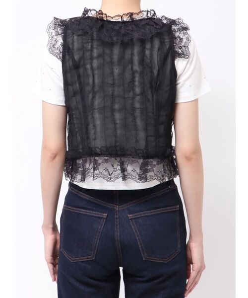 jouetie（ジュエティ）の「ラッフルフリルシアージレ（ベスト・レディース・ブラック/オフホワイト・MEDIUM）」の19枚目の写真