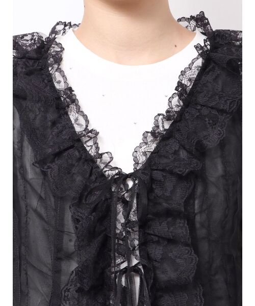 jouetie（ジュエティ）の「ラッフルフリルシアージレ（ベスト・レディース・ブラック/オフホワイト・MEDIUM）」の20枚目の写真