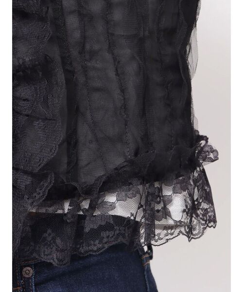 jouetie（ジュエティ）の「ラッフルフリルシアージレ（ベスト・レディース・ブラック/オフホワイト・MEDIUM）」の22枚目の写真