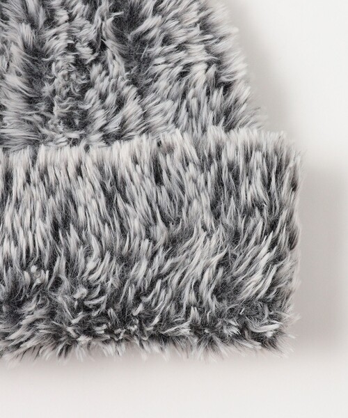 Ray BEAMS（レイビームス）の「ニット ファー ワッチ（ニットキャップ/ビーニー・レディース・ベージュ/ブラック・ONE SIZE）」の4枚目の写真