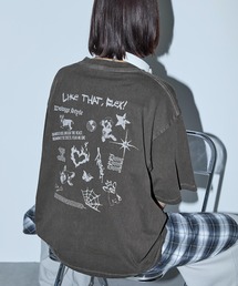 ヴィンテージ加工 オーバーサイズ アニマルデザイン半袖Tシャツ